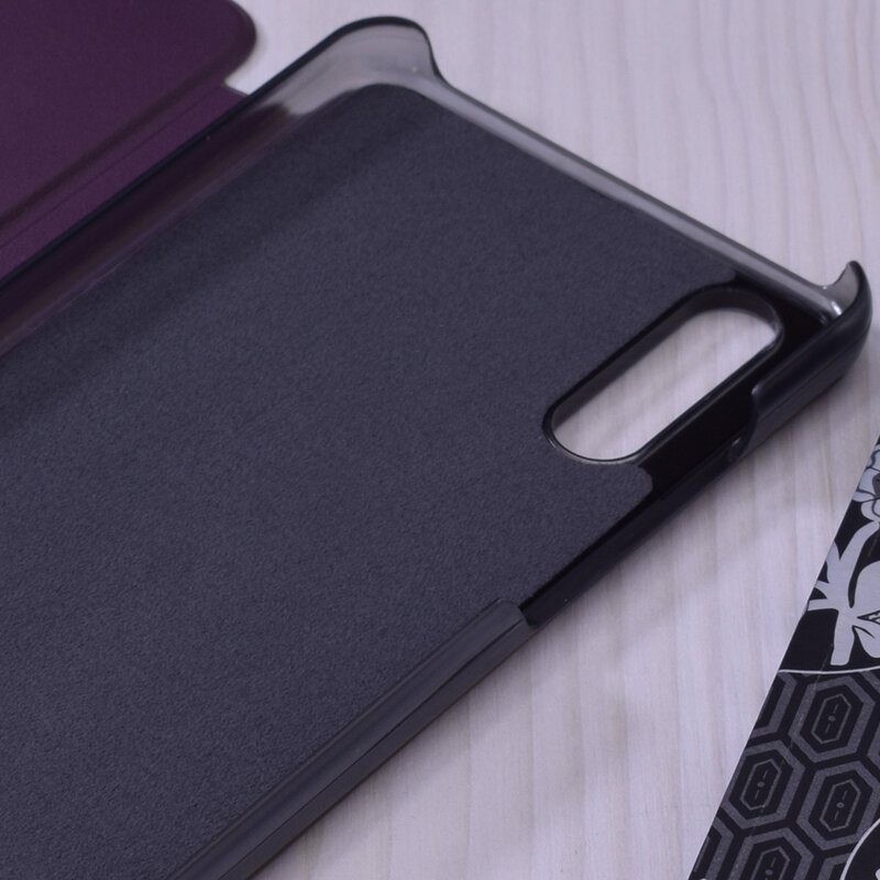 Husa Huawei P20 Eco Leather View flip tip carte, mov