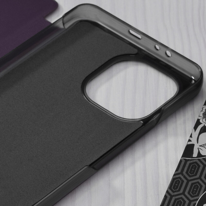 Husa Xiaomi Mi 11 Eco Leather View flip tip carte, mov