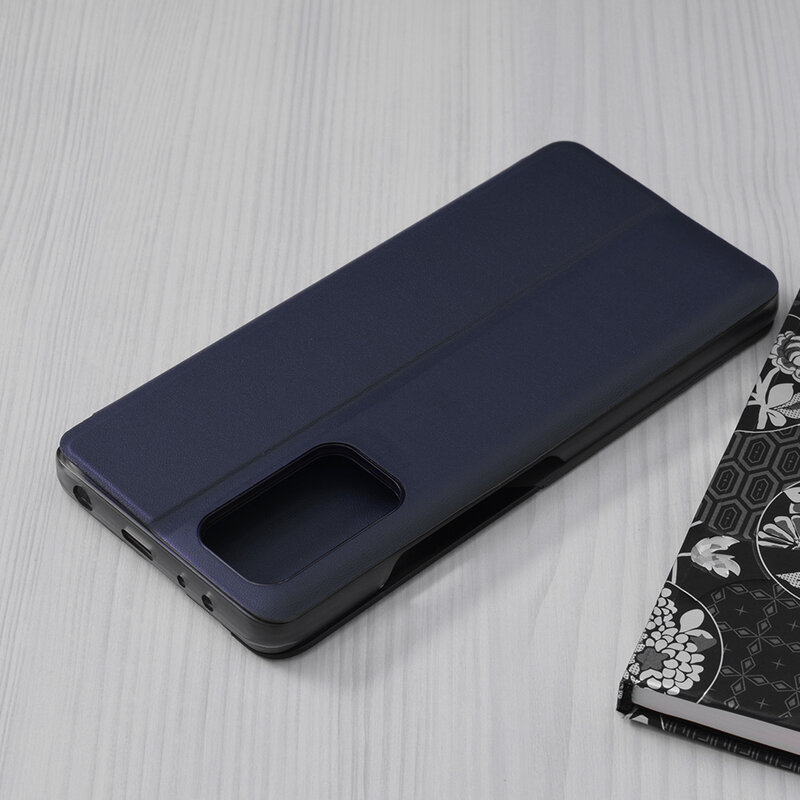 Husa Xiaomi Redmi Note 10 Pro Eco Leather View Flip Tip Carte - Albastru