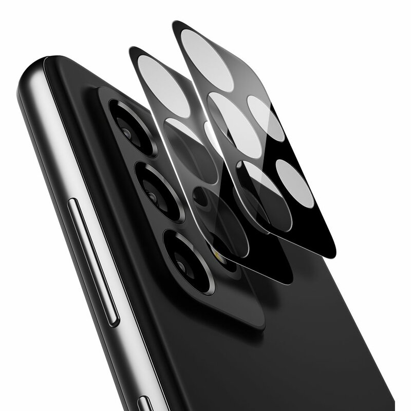 [Pachet 2x] Folie Sticla Camera Samsung Galaxy A72 4G Spigen Glas.t R Slim 9H Lens Protector - Black