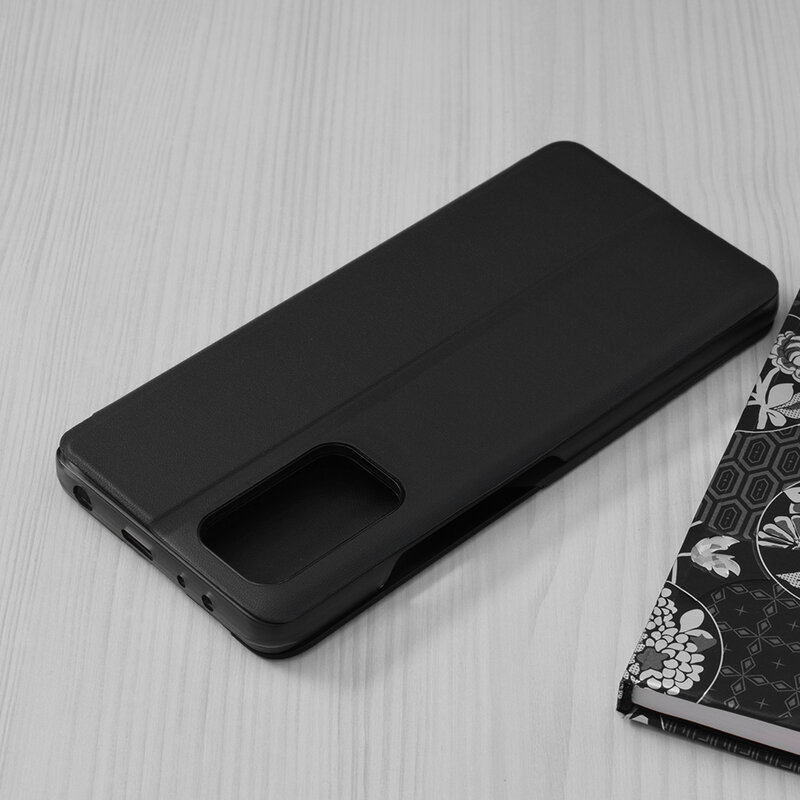 Husa Xiaomi Redmi Note 10 Pro Eco Leather View Flip Tip Carte - Negru