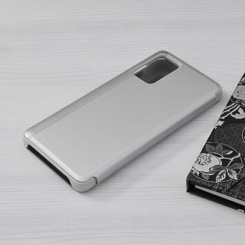 Husa Samsung Galaxy A72 4G Flip Standing Cover, argintiu