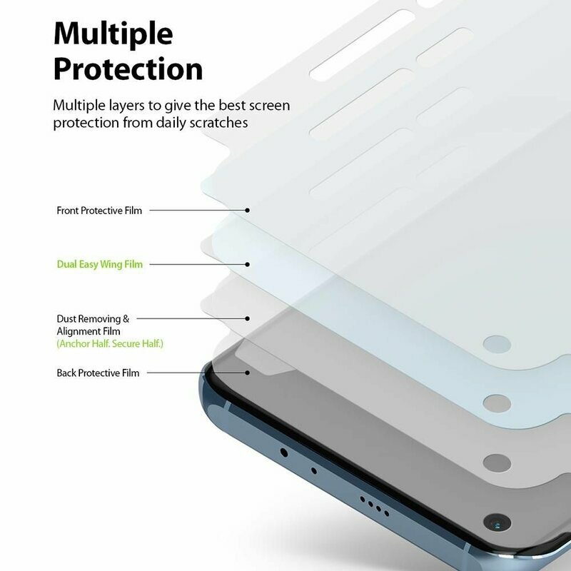 [Pachet 2x] Folie Xiaomi Mi 11 Ultra Ringke Dual Easy Wing Self Dust Removal - Clear