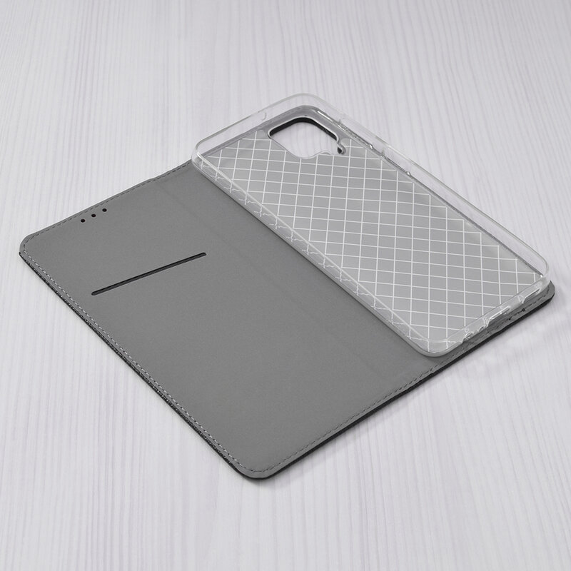 Husa Smart Book Samsung Galaxy A12 Flip, negru