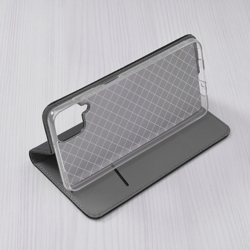Husa Smart Book Samsung Galaxy A12 Flip, negru