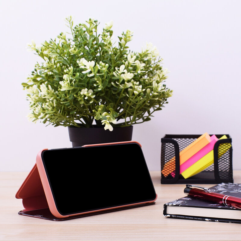 Husa Xiaomi Poco F3 Flip Standing Cover, roz