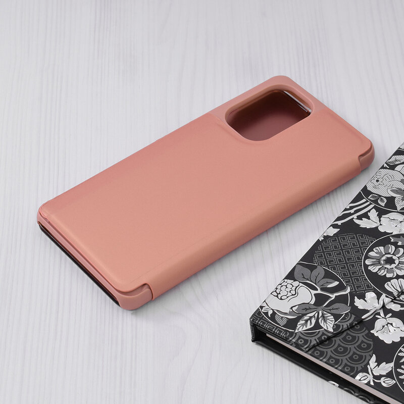 Husa Xiaomi Poco F3 Flip Standing Cover, roz