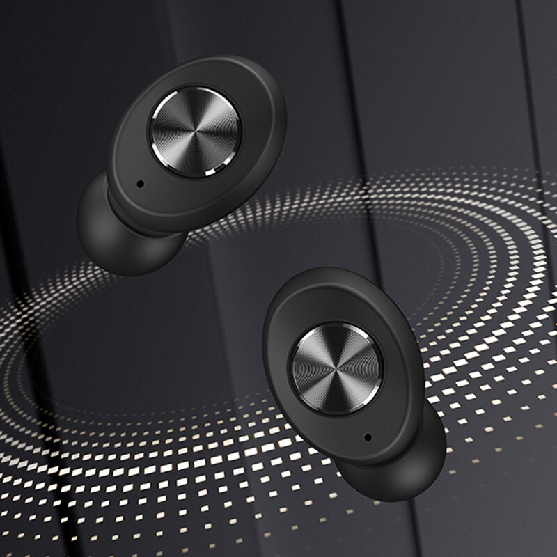 Casti wireless in-ear Usams, TWS earbuds, Bluetooth, negru, BHUES02