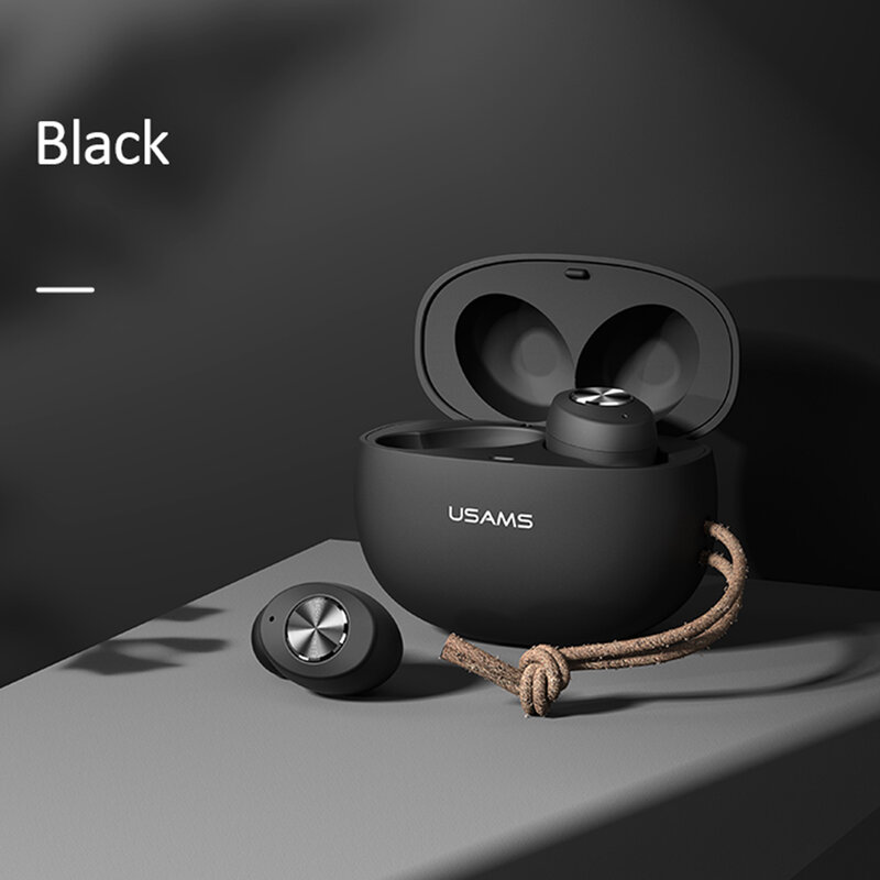 Casti wireless in-ear Usams, TWS earbuds, Bluetooth, negru, BHUES02