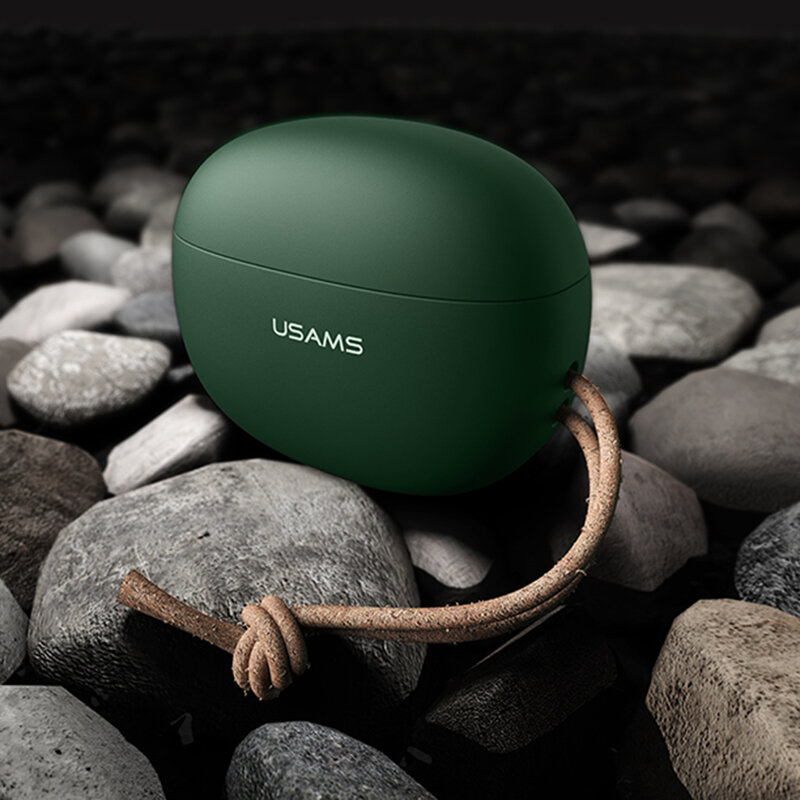 Casti wireless in-ear Usams, TWS earbuds, Bluetooth, verde, BHUES03