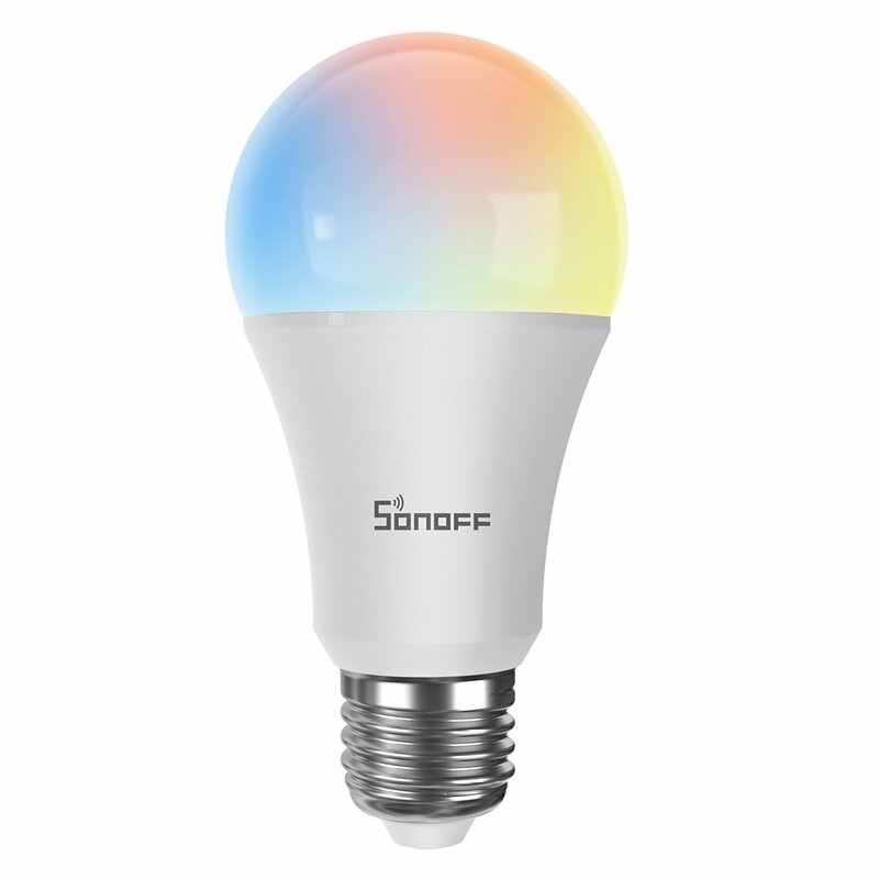 Bec LED RGB smart Sonoff B05, Wi-Fi, E27, 806lm, 9W, multicolor