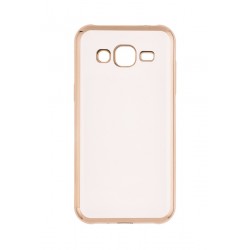 Husa Samsung Galaxy J2 J200 TPU Electro Transparent-Auriu