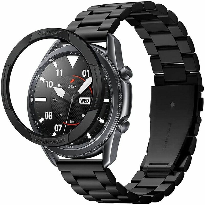 Bumper Samsung Galaxy Watch 3 45mm Spigen Chrono Shield, Negru