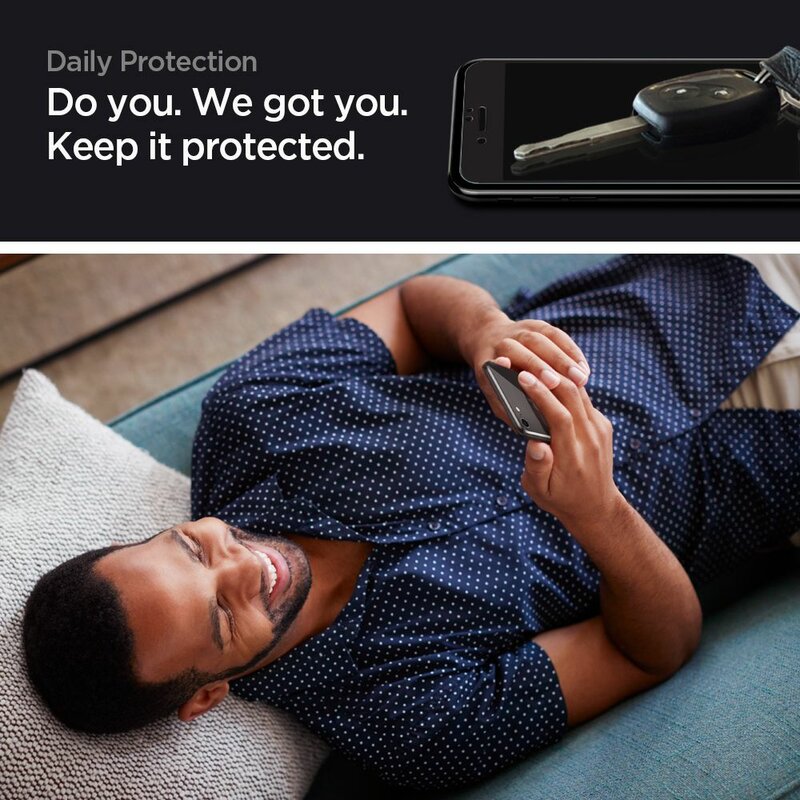 Folie Sticla iPhone 7 Spigen Glas.tR Align Master - Black