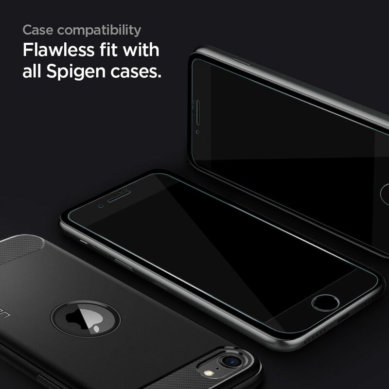 Folie Sticla iPhone 7 Spigen Glas.tR Align Master - Black