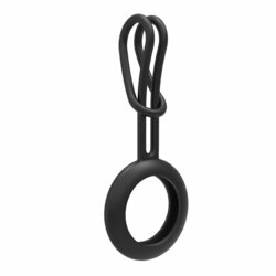 Husa Apple AirTag Loop, breloc chei, snur silicon, negru