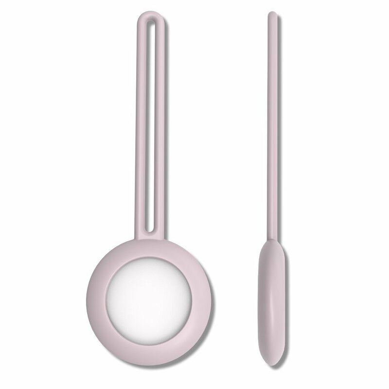 Husa Apple AirTag Loop, breloc chei, snur silicon, roz