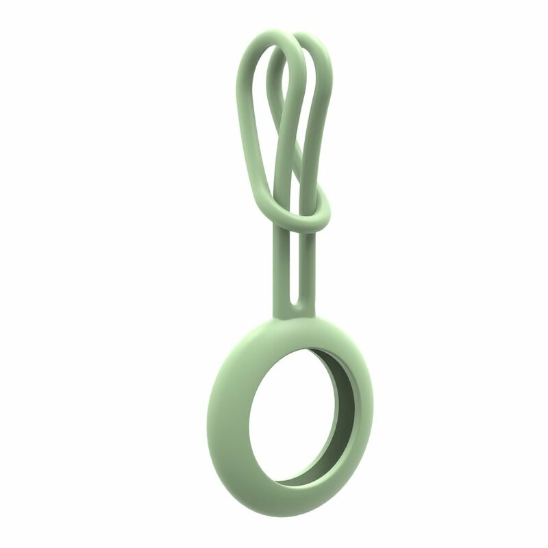 Husa Apple AirTag Loop, breloc chei, snur silicon, verde