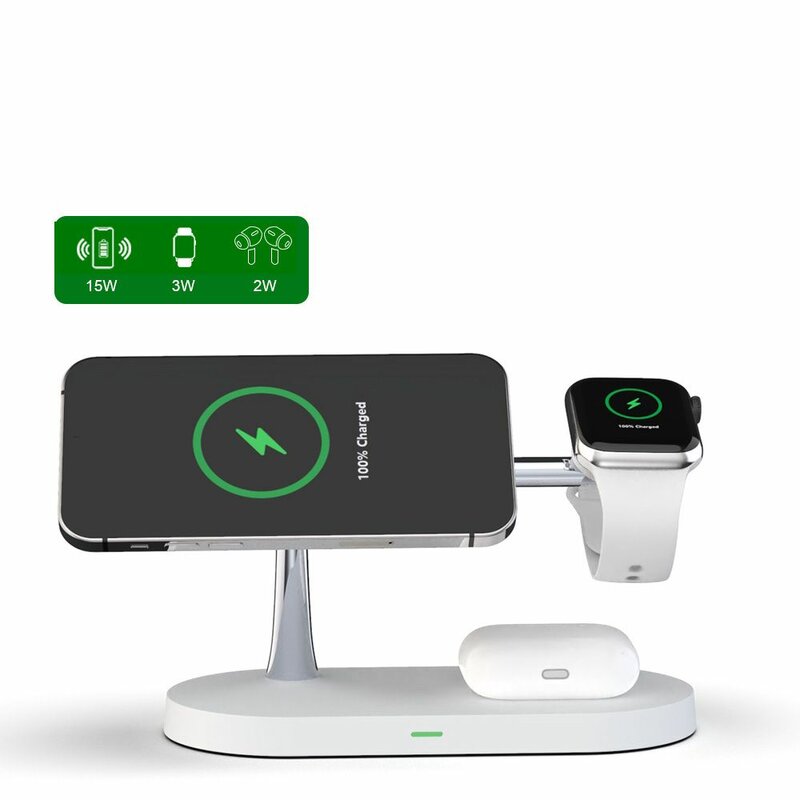 Statie incarcare wireless Apple Tech-Protect A12, MagSafe, alb