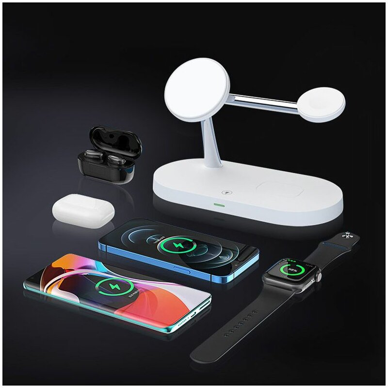 Statie incarcare wireless Apple Tech-Protect A12, MagSafe, alb