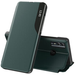 Husa Huawei Honor 10 Lite Eco Leather View Flip Tip Carte - Verde