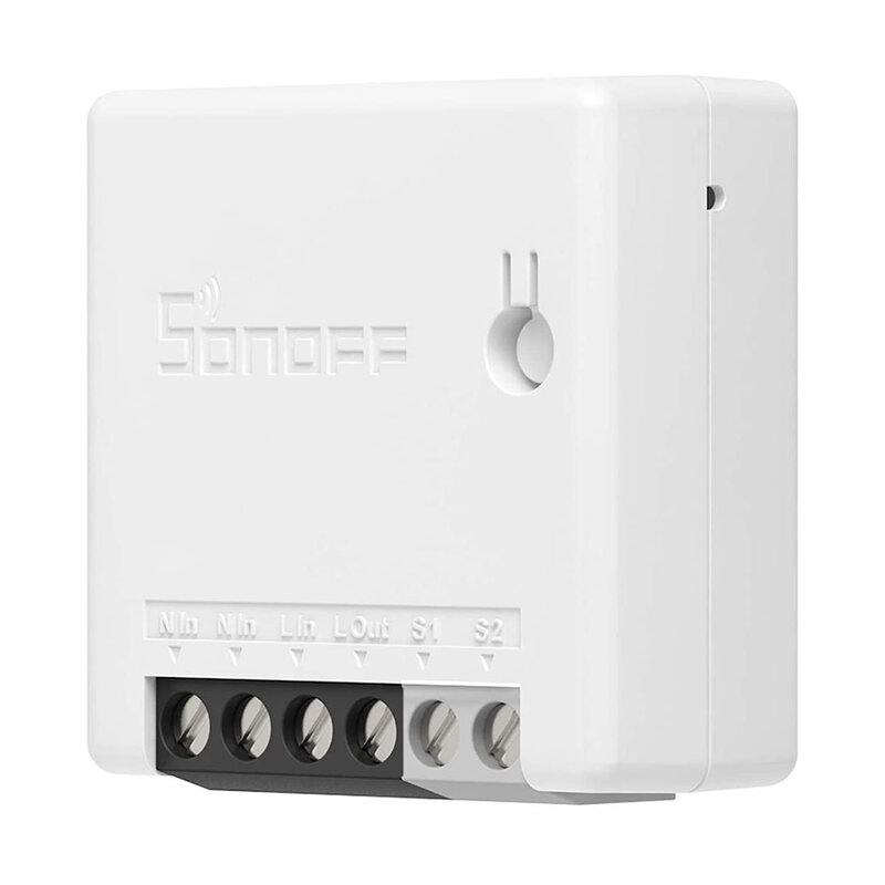 Releu wireless Sonoff Mini R2, comutator inteligent Wi-Fi, alb