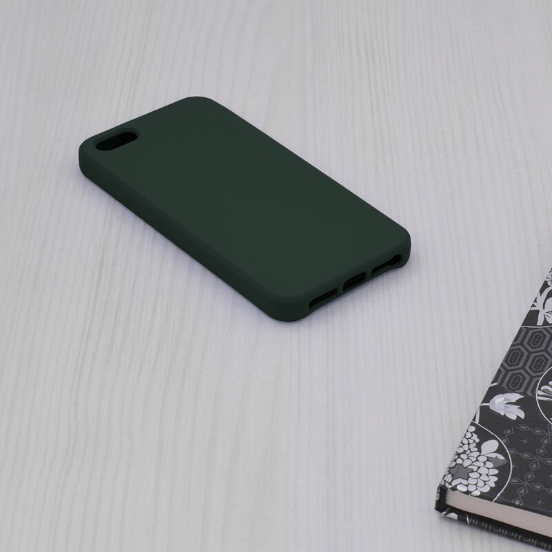 Husa iPhone 5 / 5s / SE Techsuit Soft Edge Silicone, verde inchis
