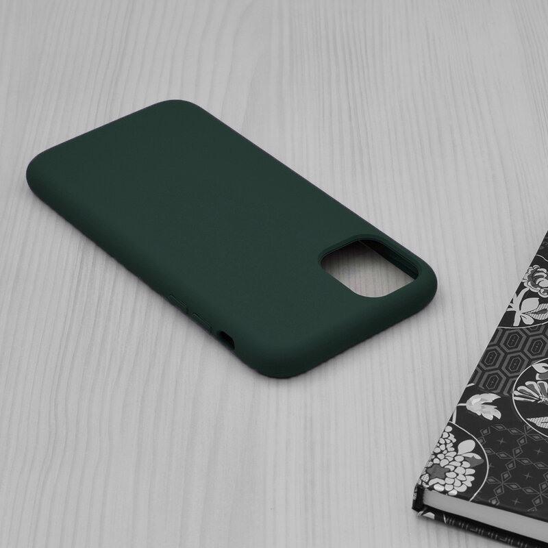 Husa iPhone 11 Techsuit Soft Edge Silicone, verde inchis