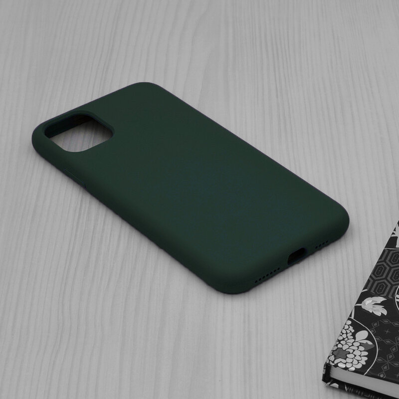 Husa iPhone 11 Techsuit Soft Edge Silicone, verde inchis
