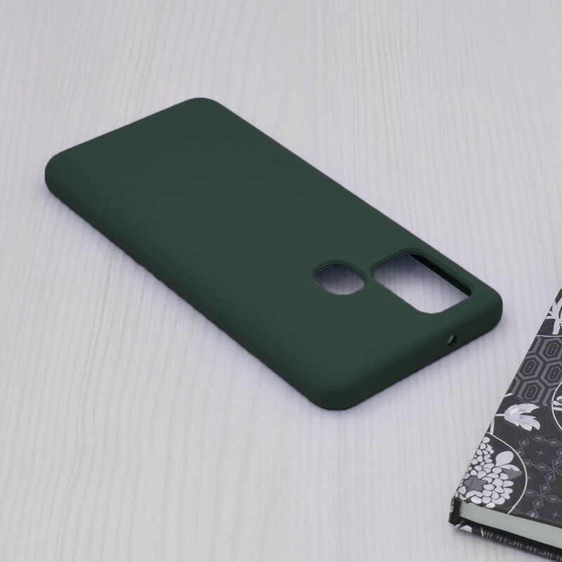 Husa Samsung Galaxy A21s Techsuit Soft Edge Silicone, verde inchis
