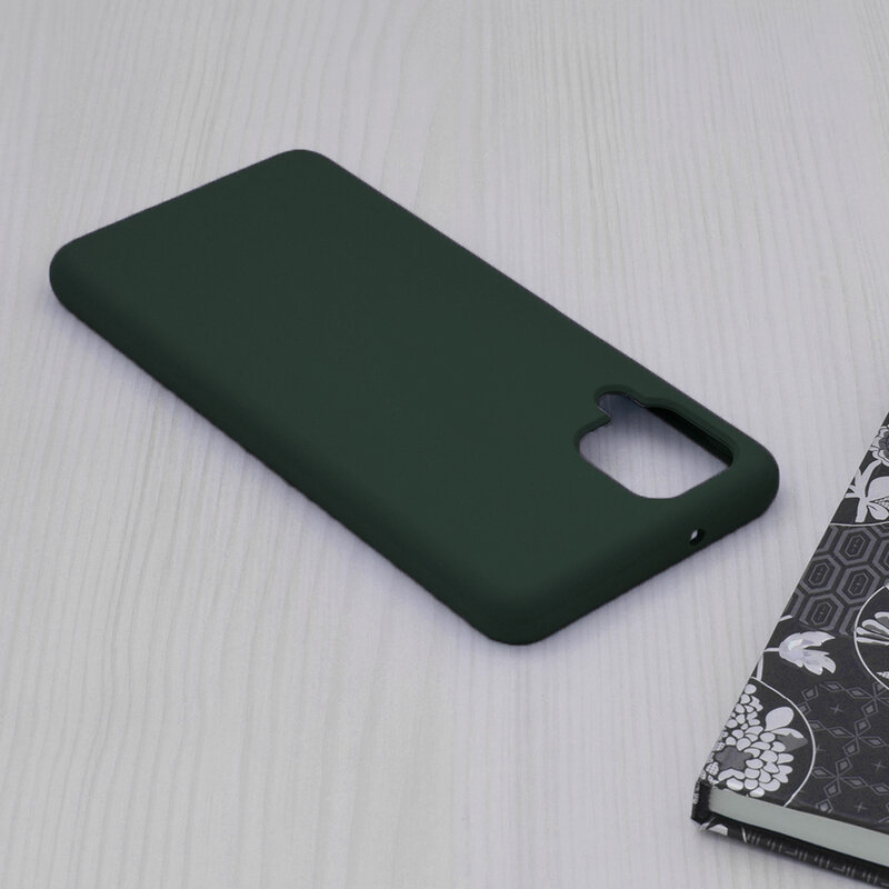 Husa Samsung Galaxy A12 Techsuit Soft Edge Silicone, verde inchis