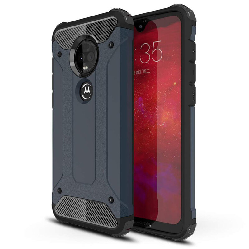 Husa Motorola Moto G7 Techsuit Hybrid Armor, albastru
