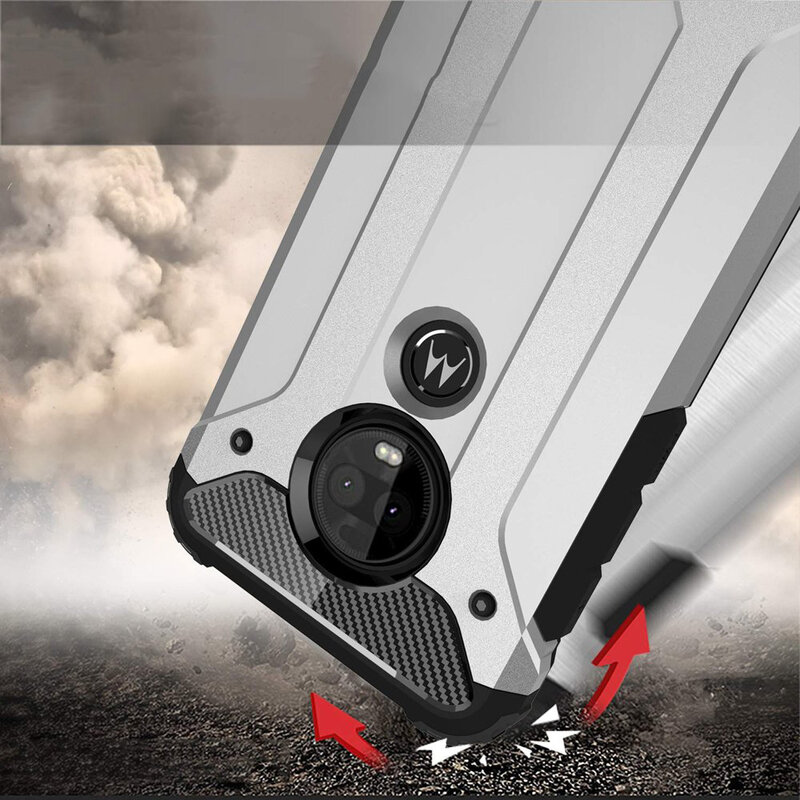 Husa Motorola Moto G7 Techsuit Hybrid Armor, albastru