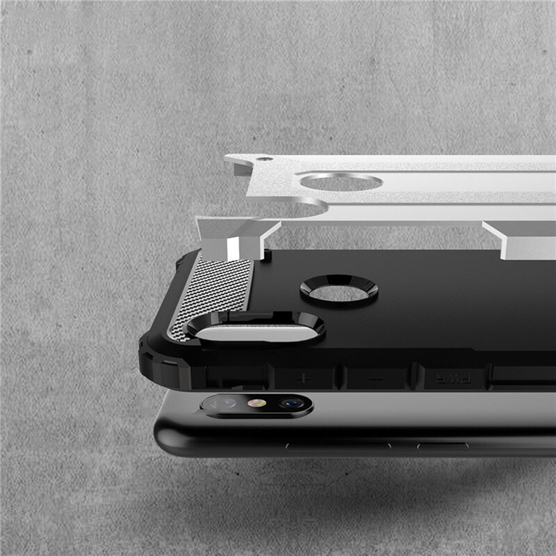 Husa Xiaomi Redmi Note 6 Pro Mobster Hybrid Armor - Argintiu