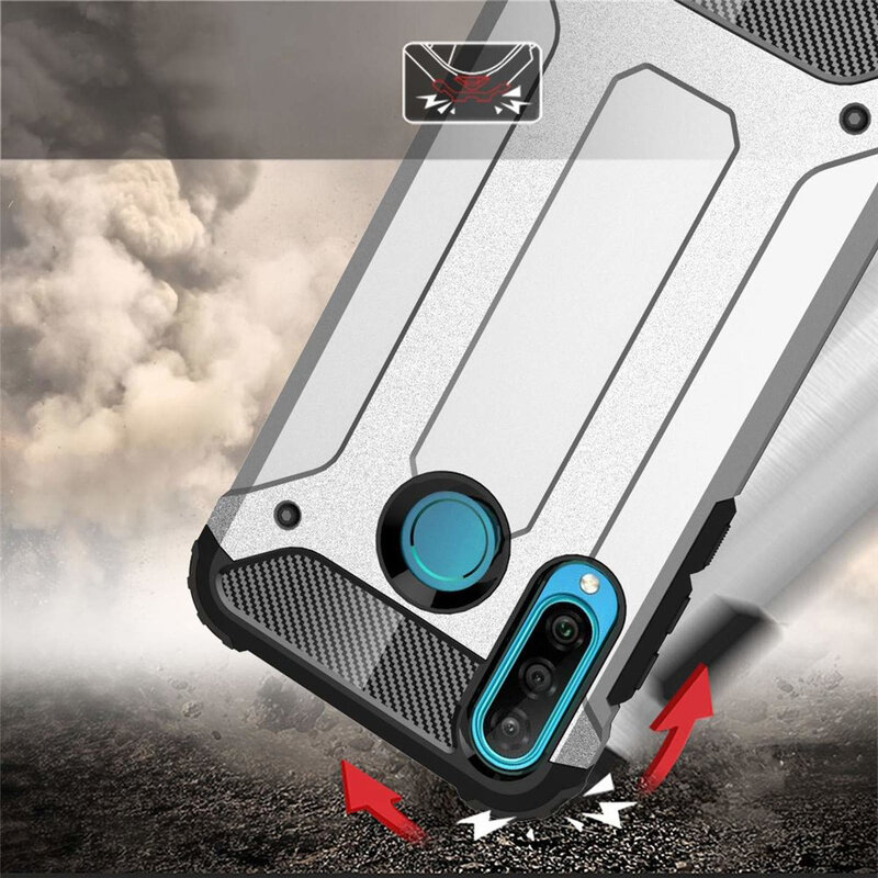Husa Huawei P30 Lite Techsuit Hybrid Armor, negru