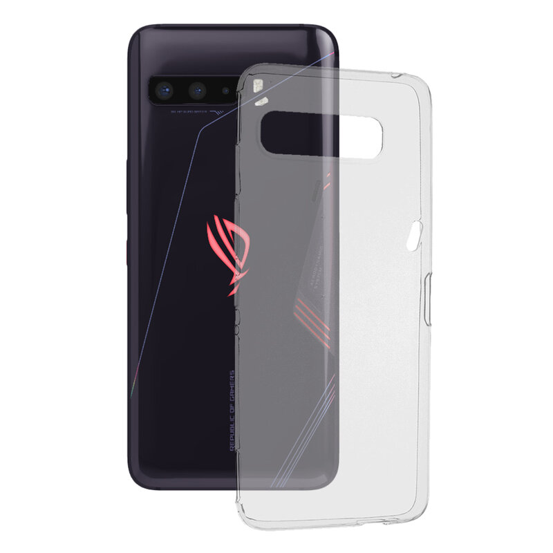 Husa Asus ROG Phone 3 Strix Techsuit Clear Silicone, transparenta
