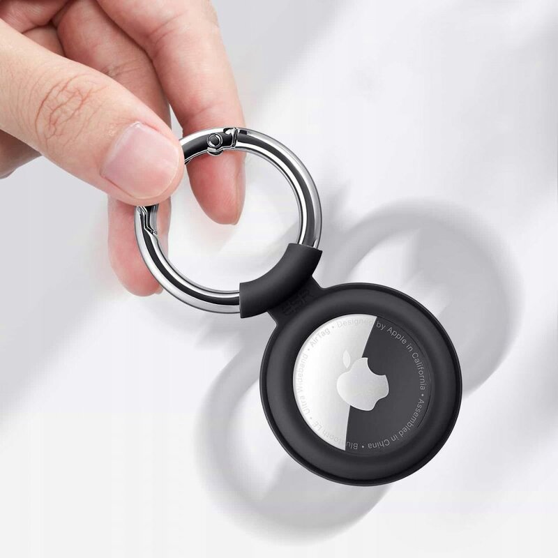 [Pachet 2x] Husa Apple AirTag Loop ESR Cloud tip breloc chei, negru/ rosu