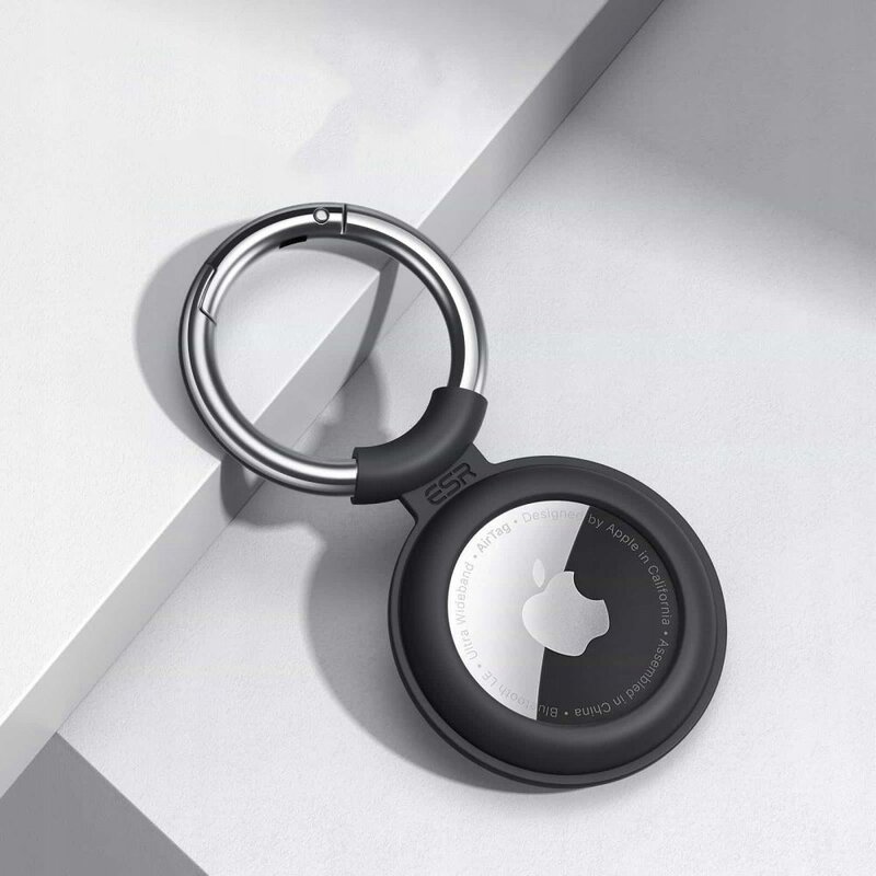 [Pachet 2x] Husa Apple AirTag Loop ESR Cloud tip breloc chei, negru/ rosu