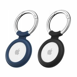 [Pachet 2x] Husa Apple AirTag Loop ESR Cloud tip breloc chei, negru/ albastru