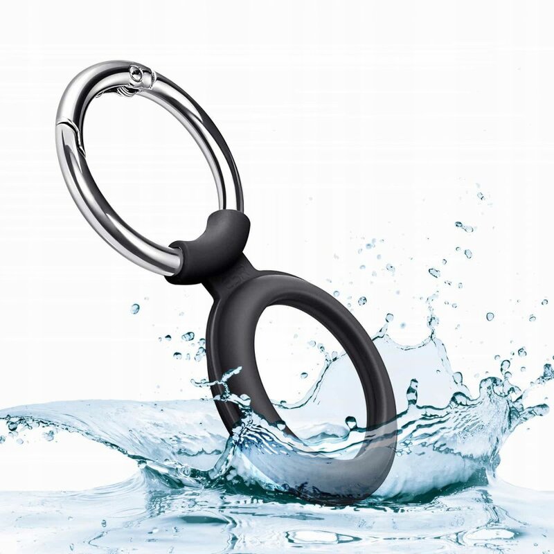 [Pachet 2x] Husa Apple AirTag Loop ESR Cloud tip breloc chei, negru/ albastru