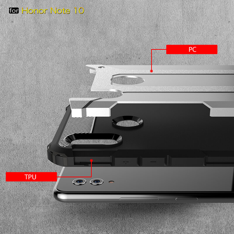 Husa Huawei Honor Note 10 Techsuit Hybrid Armor, gri