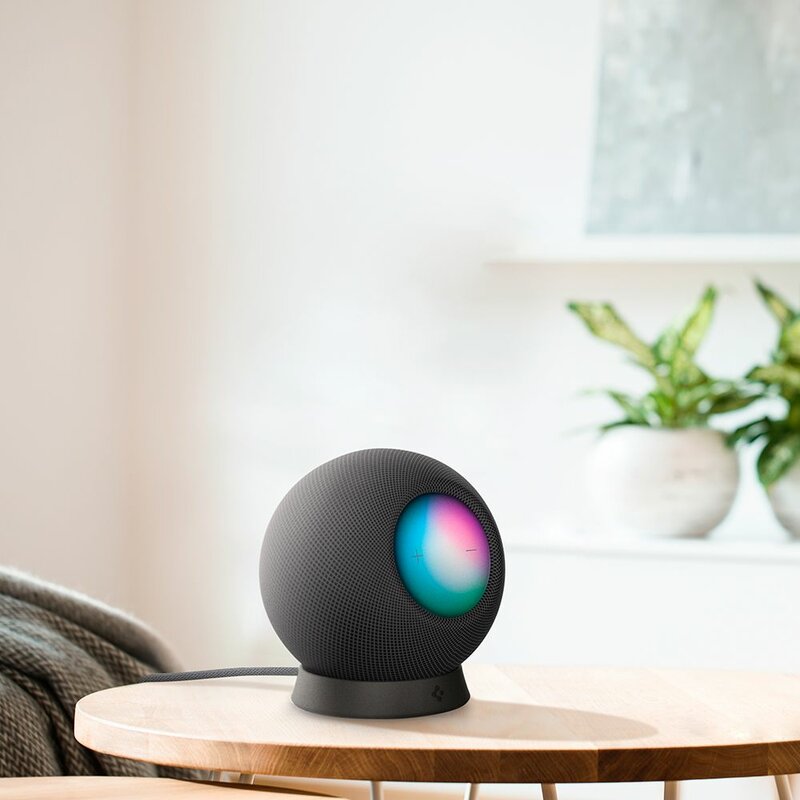 Suport Apple HomePod Mini stand Spigen Silicone Fit, negru