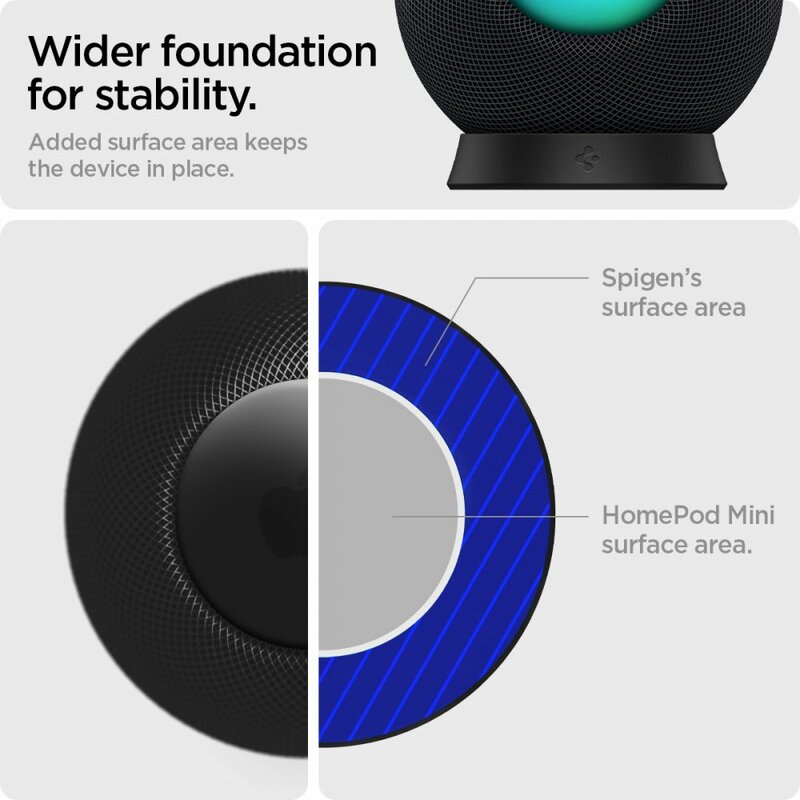 Suport Apple HomePod Mini stand Spigen Silicone Fit, negru