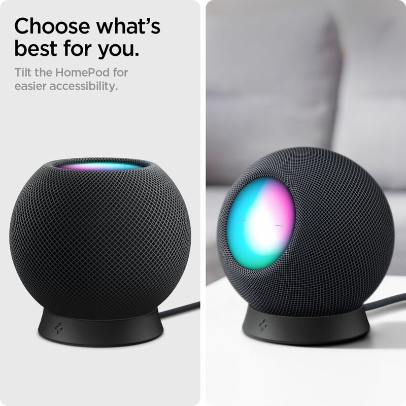 Suport Apple HomePod Mini stand Spigen Silicone Fit, negru