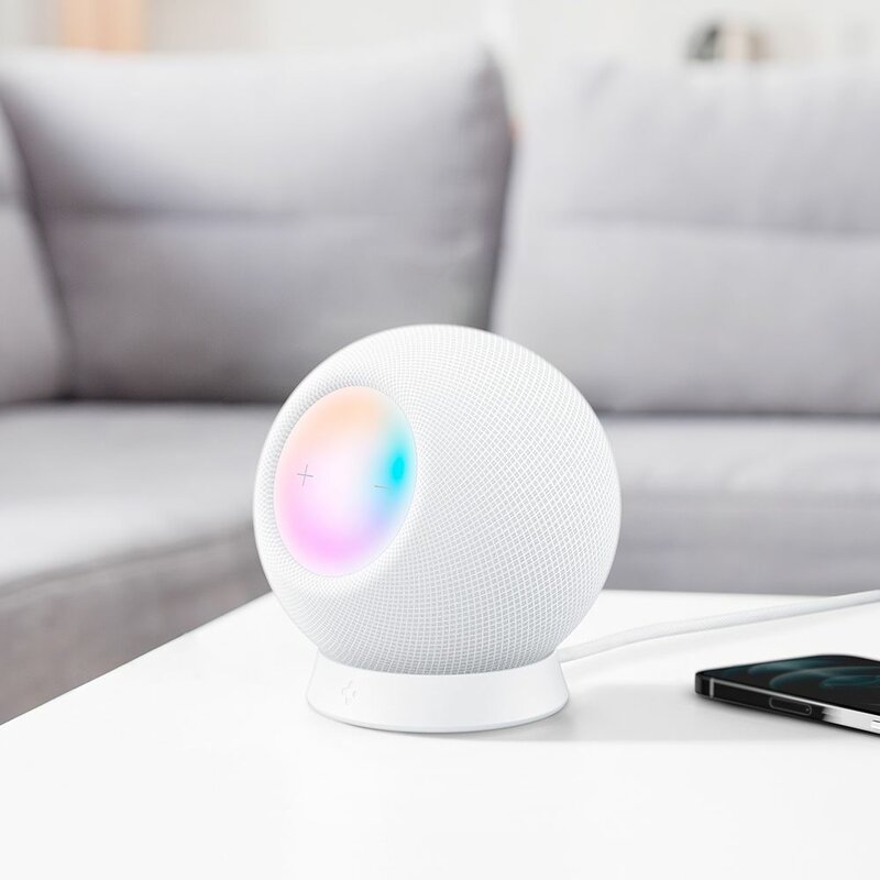 Suport Apple HomePod Mini stand Spigen Silicone Fit, alb - CatMobile