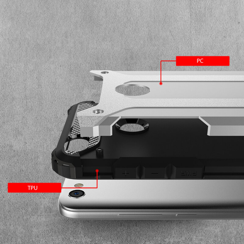 Husa Xiaomi Redmi Note 5A Prime Mobster Hybrid Armor - Argintiu