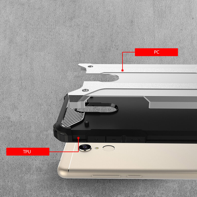 Husa Xiaomi Redmi 5 Techsuit Hybrid Armor, negru