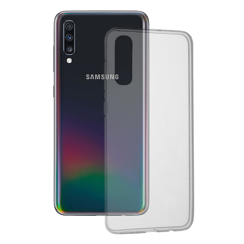 Husa Samsung Galaxy A70 Techsuit Clear Silicone, transparenta