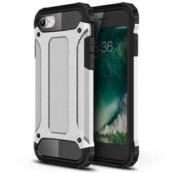 Husa iPhone 6,6S Mobster Hybrid Armor Cu Decupaj Pentru Sigla - Argintiu