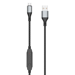 Cablu de date Micro-USB cu temporizator Dudao L7XS, 5A, negru